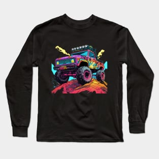 pop art  style 4x4 offroad crawler truck Long Sleeve T-Shirt